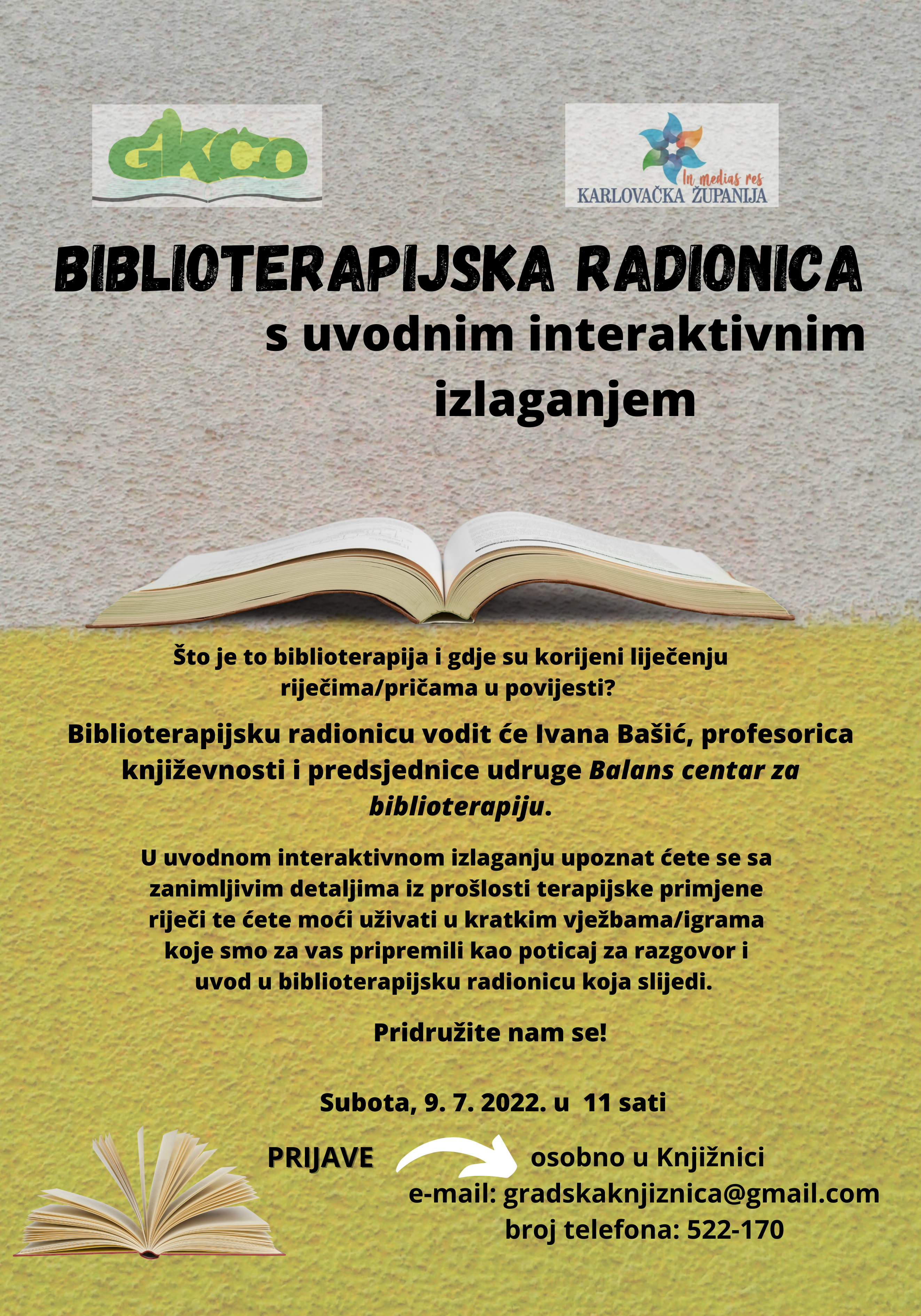 Biblioterapijska radionica s Ivanom Bašić