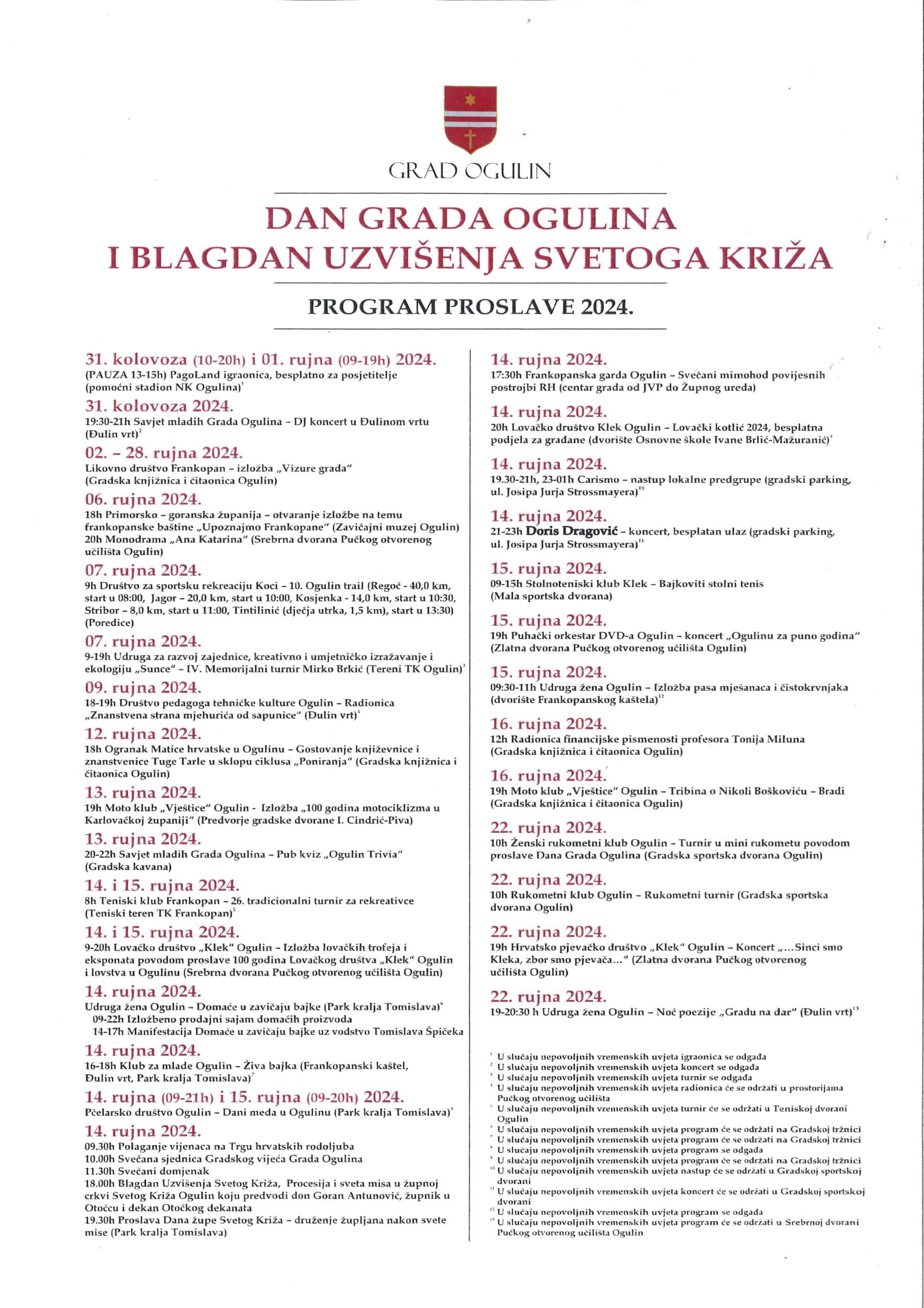 Program proslave Dana grada Ogulina