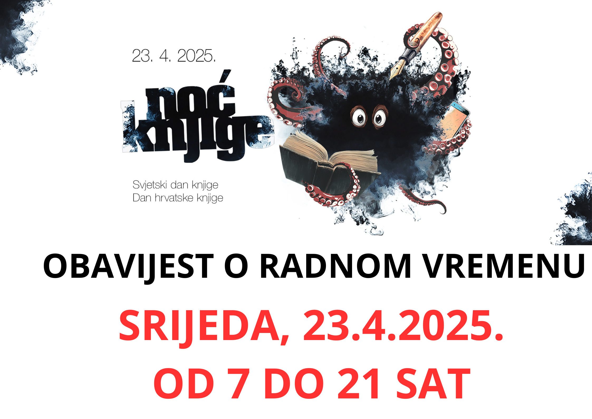 Obavijest o radnom vremenu