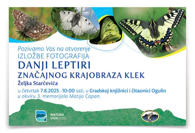 Otvorenje izložbe “Danji leptiri Značajnog krajobraza Klek” Željka Starčevića
