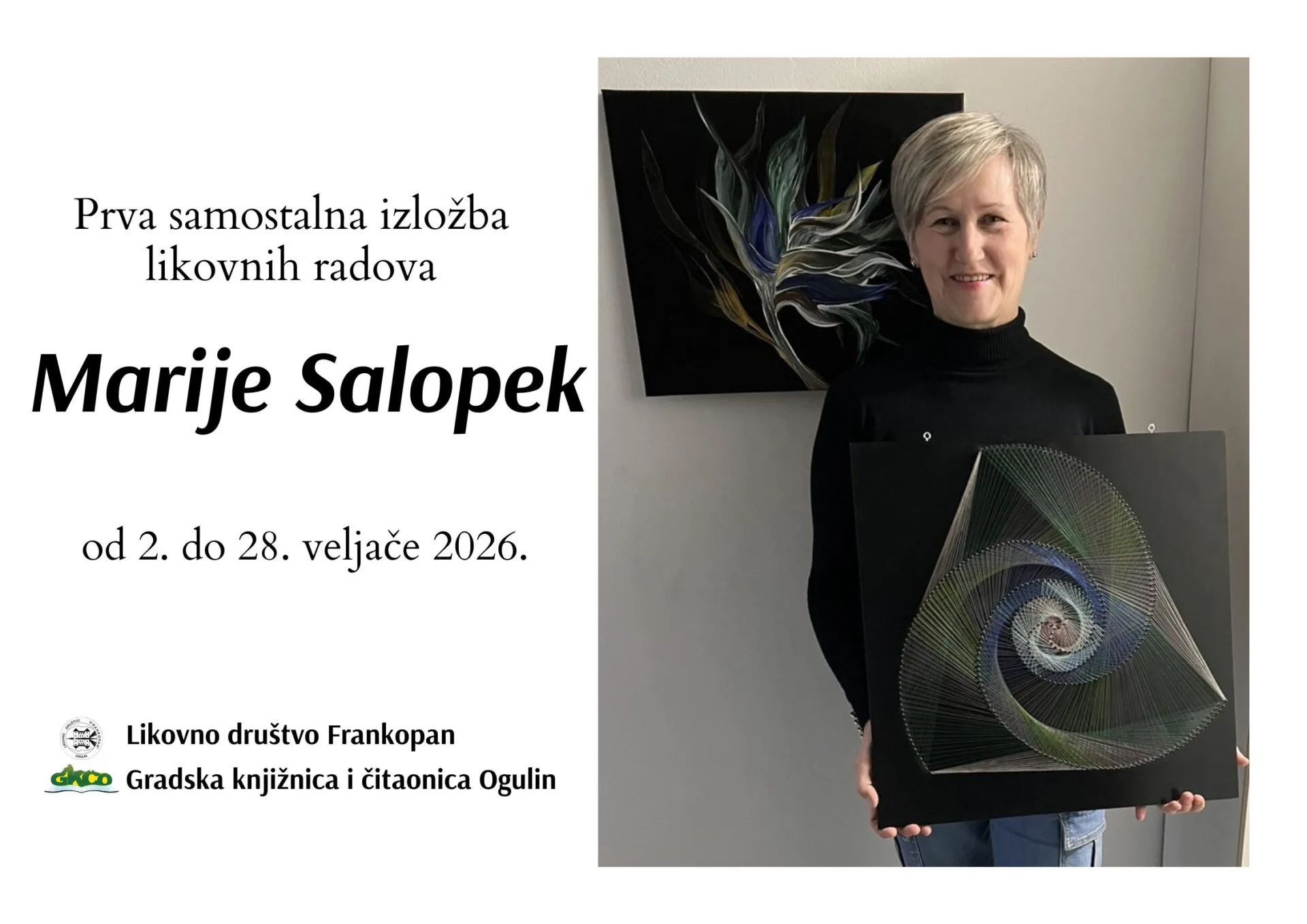 Prva samostalna izložba likovnih radova Marije Salopek