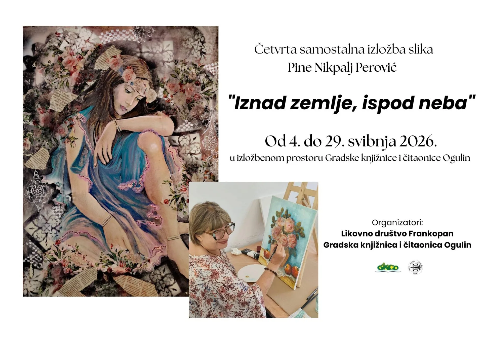 Četvrta samostalna izložba slika Pine Nikpalj Perović “Iznad zemlje, ispod neba”