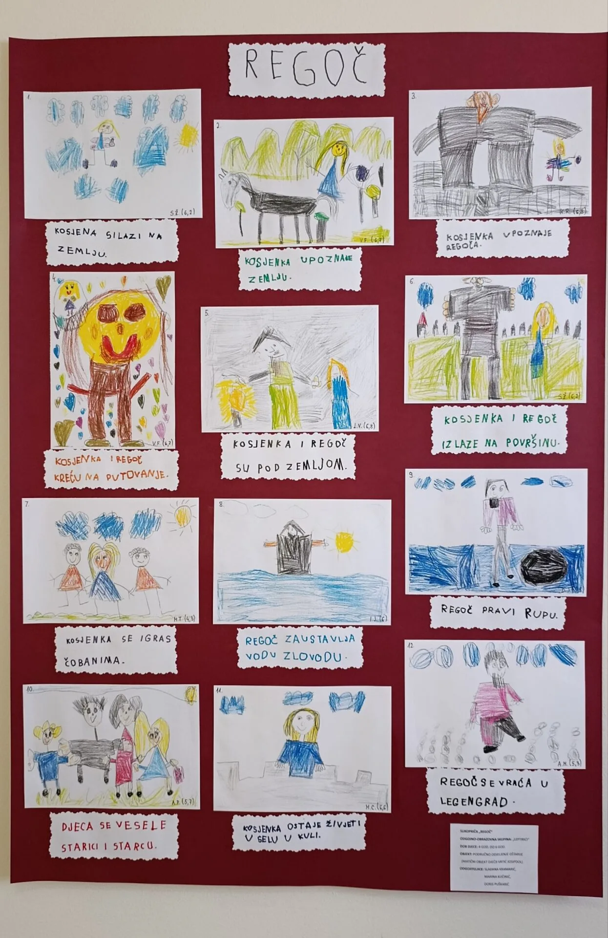 Izložba slikopriče „Regoč“ Područnog odjeljenja Oštarije