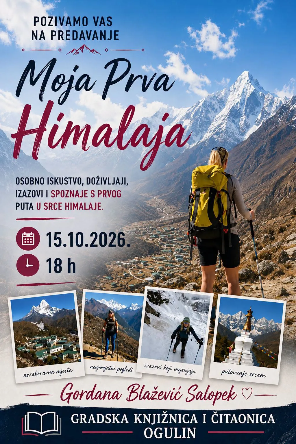 “Moja prva Himalaja” – putopisno predavanje Gordane Blažević Salopek