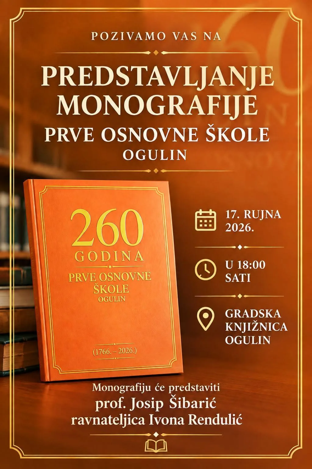 Predstavljanje Monografije Prve osnovne škole Ogulin